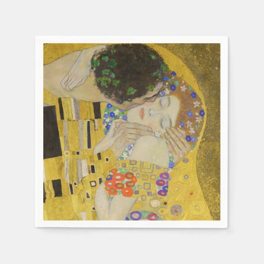Gustav Klimt - Der Kuss Serviette (Vorderseite)