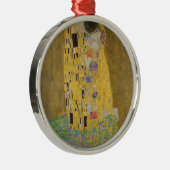 Gustav Klimt "Der Kuss" Silbernes Ornament (Rechts)