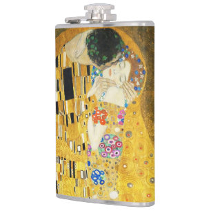 Gustav Klimt Der Kuss Vintage Art Nouveau Gemälde Flachmann