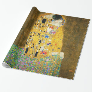 Gustav Klimt Der Kuss Vintage Art Nouveau Gemälde Geschenkpapier