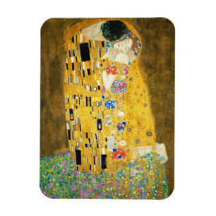 Gustav Klimt Der Kuss Vintage Art Nouveau Gemälde Magnet