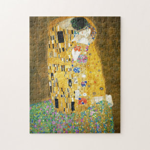 Gustav Klimt Der Kuss Vintage Art Nouveau Gemälde Puzzle