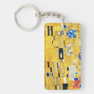 Gustav Klimt Der Kuss Vintage Art Nouveau Gemälde Schlüsselanhänger