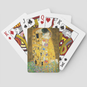 Gustav Klimt Der Kuss Vintage Art Nouveau Gemälde Spielkarten