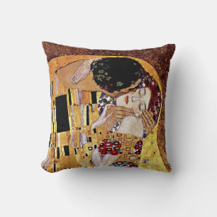 Gustav Klimt - Der Kuss - Vintage Art Nouveau Kissen