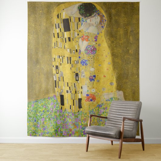 Gustav Klimt - Der Kuss Wandteppich (Beispiel)