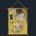 Gustav Klimt - Der Kuss Wandteppich Mit Holzrahmen<br><div class="desc">Der Kuss - Gustav Klimt 1907-1908</div>