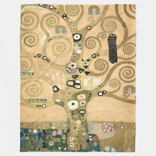 Gustav Klimt - Der Lebensbaum, Stoclet-Fries Fleecedecke (Vorderseite)