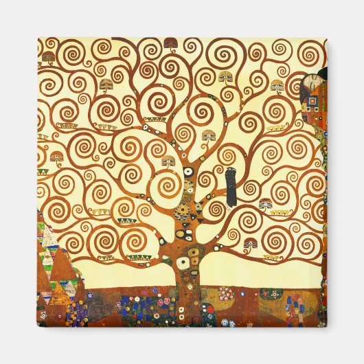 Gustav Klimt Der Mensch und die Weintrauben Magnet (Vorne)