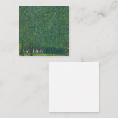 Gustav Klimt - Der Park Quadratische Visitenkarte (Vorne/Hinten)