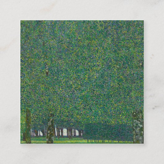 Gustav Klimt - Der Park Quadratische Visitenkarte (Vorderseite)