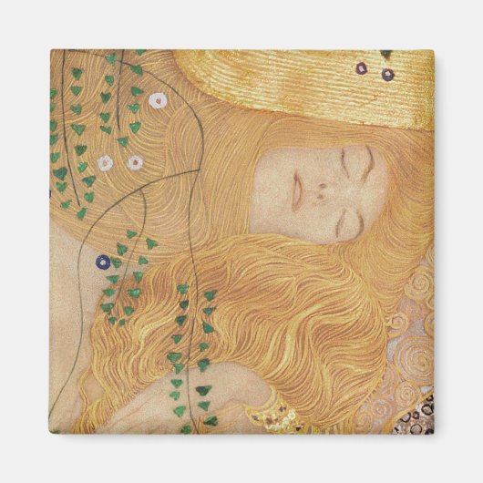 Gustav Klimt | Detail der Wasserläufe I Magnet (Vorne)