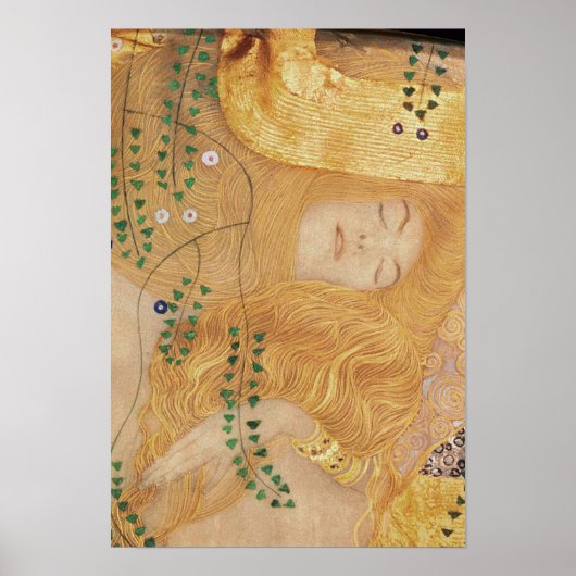 Gustav Klimt | Detail der Wasserläufe I Poster (Vorne)