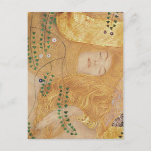Gustav Klimt   Detail der Wasserläufe I Postkarte