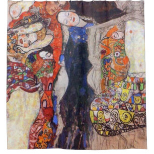 Gustav Klimt - die Brücke Duschvorhang
