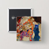 Gustav Klimt - Die Brücke (unvollendet) Button (Vorne & Hinten)