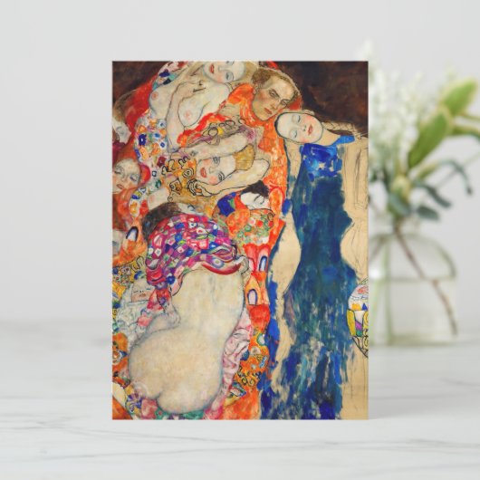 Gustav Klimt - Die Brücke (unvollendet) Einladung (Stehend Vorderseite)