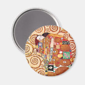 Gustav Klimt - Die Embrace - Kunstmalerei Magnet (Vorderseite/Rückseite)