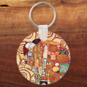 Gustav Klimt - Die Embrace - Kunstmalerei Schlüsselanhänger (Vorderseite)