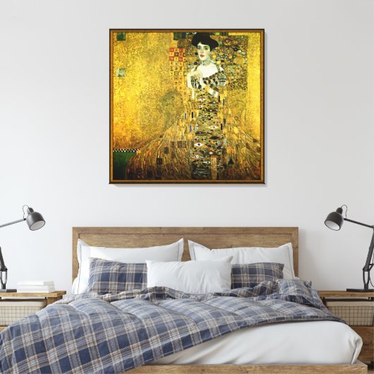 Gustav Klimt die goldene Dame auf Tuch Leinwanddruck (Insitu (Schlafzimmer))