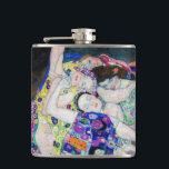 Gustav Klimt - Die Jungfrau Flachmann<br><div class="desc">Die Jungfrau / Der Maiden - Gustav Klimt,  Öl auf Leinwand,  1913</div>