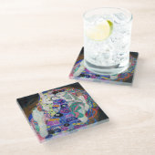 Gustav Klimt - Die Jungfrau Glasuntersetzer (Schrägansicht)