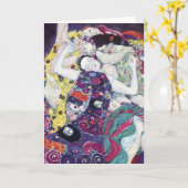 Gustav Klimt, die Jungfrau Grußkarten Karte (Gelbe Blume)