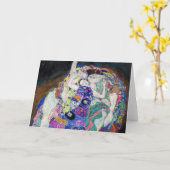 Gustav Klimt - Die Jungfrau Karte (Gelbe Blume)