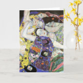 Gustav Klimt ~ Die Jungfrau Karte (Gelbe Blume)