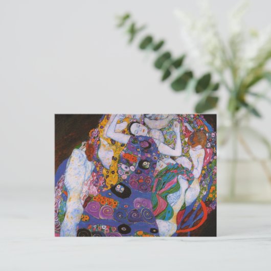 Gustav Klimt - Die Jungfrau Postkarte (Stehend Vorderseite)