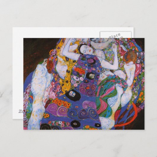 Gustav Klimt - Die Jungfrau Postkarte (Vorne/Hinten)