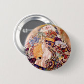 Gustav Klimt - Die Kinderkrippe - Neugeborene Button (Vorne & Hinten)
