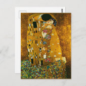 Gustav Klimt - Die Kiss Post Card Postkarte (Vorne/Hinten)