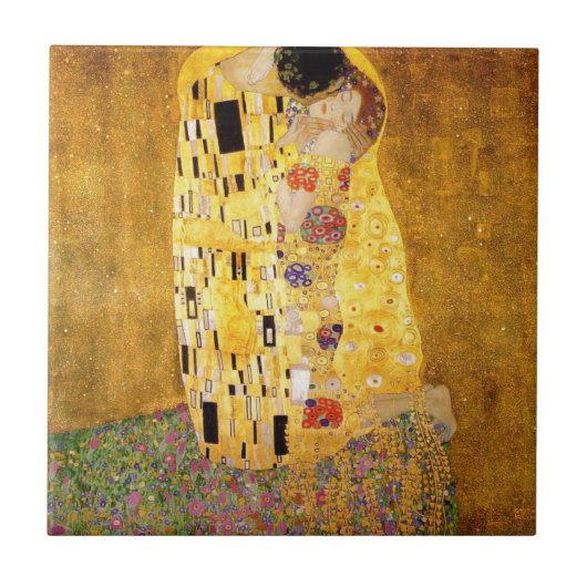 Gustav Klimt die Kuss-Fliese Fliese (Vorderseite)