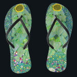 Gustav Klimt - Die Sonnenblume Badesandalen<br><div class="desc">Sonnenblume - Gustav Klimt,  Öl auf Leinwand,  1907</div>