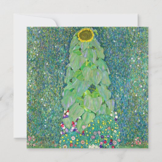 Gustav Klimt - Die Sonnenblume Einladung (Vorderseite)