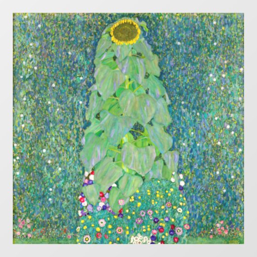 Gustav Klimt - Die Sonnenblume Fensteraufkleber (Blatt)