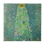 Gustav Klimt - Die Sonnenblume Fliese<br><div class="desc">Sonnenblume - Gustav Klimt,  Öl auf Leinwand,  1907</div>