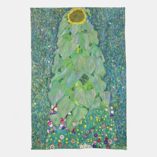 Gustav Klimt - Die Sonnenblume Geschirrtuch (Vertikal)
