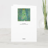 Gustav Klimt - Die Sonnenblume Karte (Rückseite)