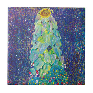Gustav Klimt - Die Sonnenblume Kunstmalerei Fliese