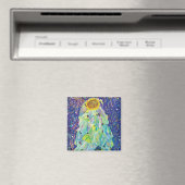 Gustav Klimt - Die Sonnenblume Kunstmalerei Magnet (In Situ (Geschirrspüler))