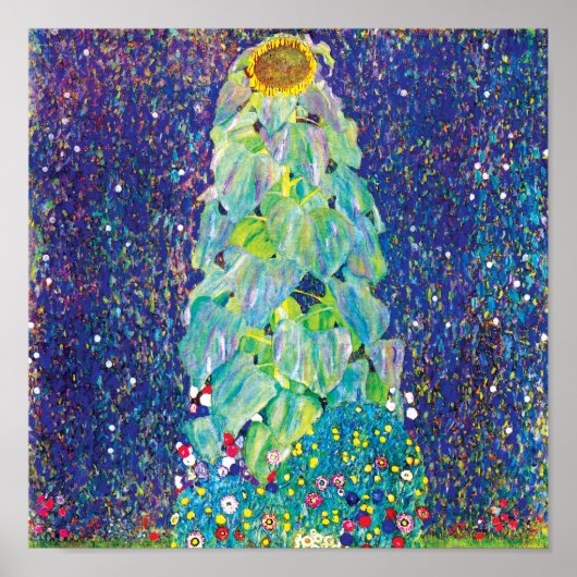 Gustav Klimt - Die Sonnenblume Kunstmalerei Poster (Vorne)