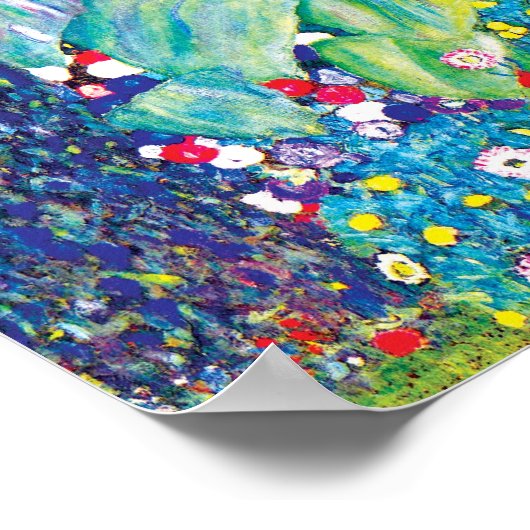 Gustav Klimt - Die Sonnenblume Kunstmalerei Poster (Ecke)