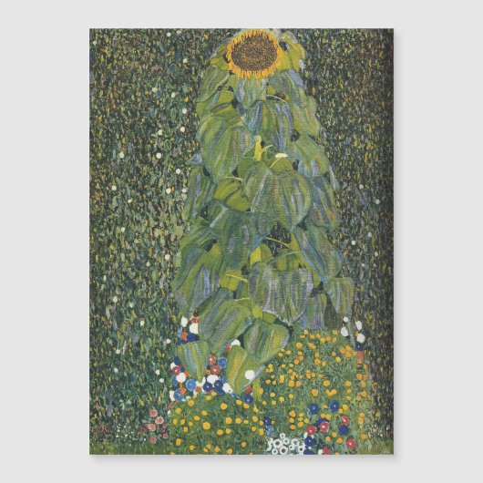 Gustav Klimt - Die Sonnenblume Magnetkarte (Vorderseite)