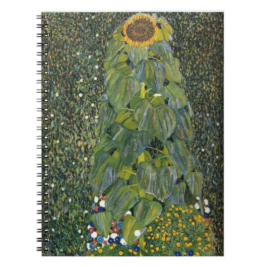 Gustav Klimt- die Sonnenblume Notizblock (Vorderseite)