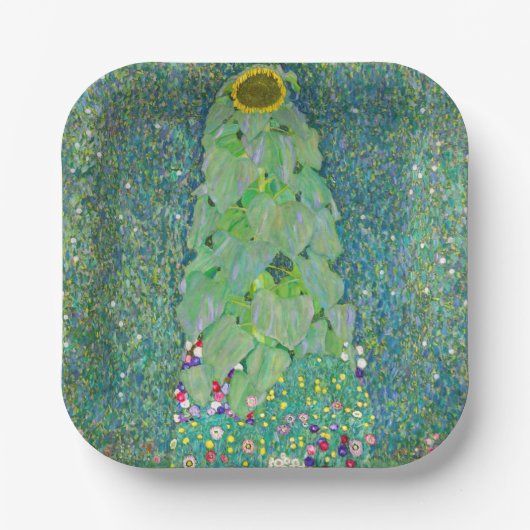 Gustav Klimt - Die Sonnenblume Pappteller (Vorderseite)