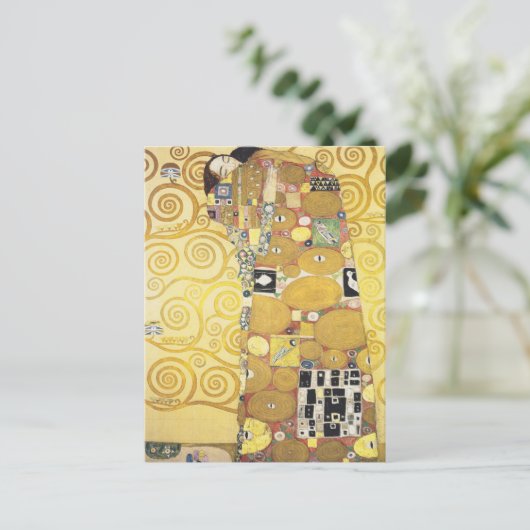 Gustav Klimt - Die Umarmung - Klassisches Kunstwer Postkarte (Stehend Vorderseite)
