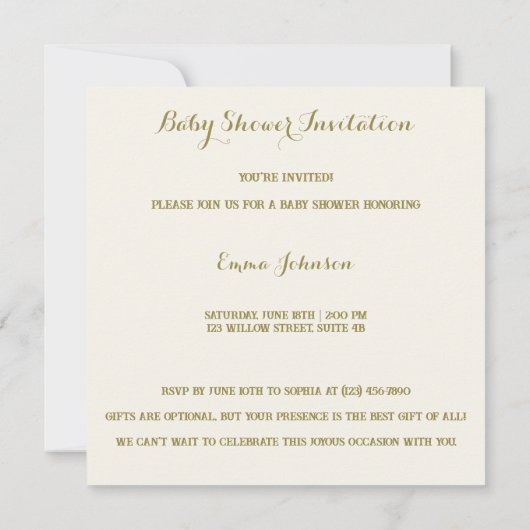 Gustav Klimt - Einladung von Mutter und Kind (Rückseite)