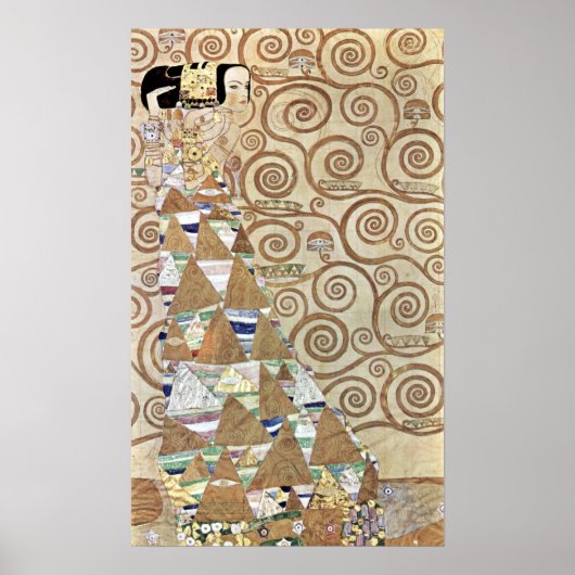 Gustav Klimt Erwartung Poster (Vorne)